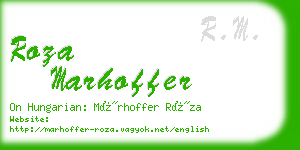 roza marhoffer business card